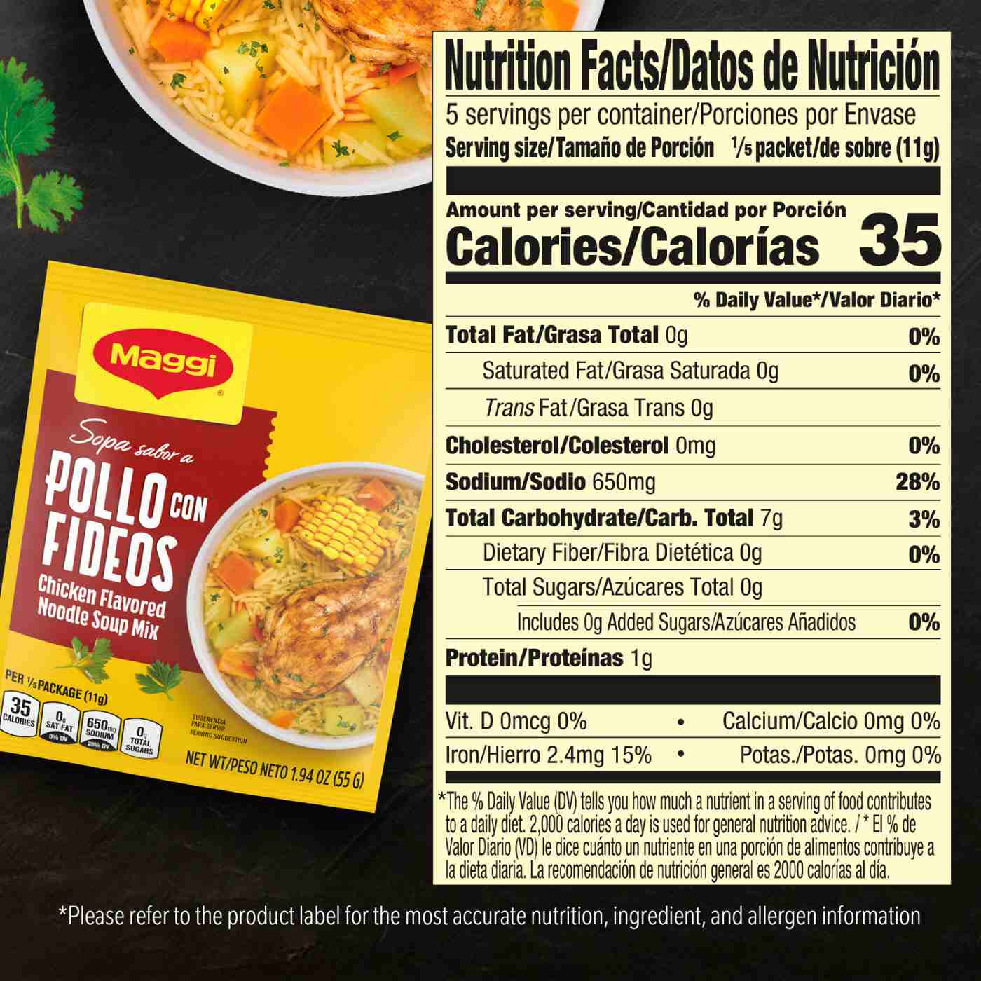 Maggi Chicken Noodle Soup Mix; image 2 of 14