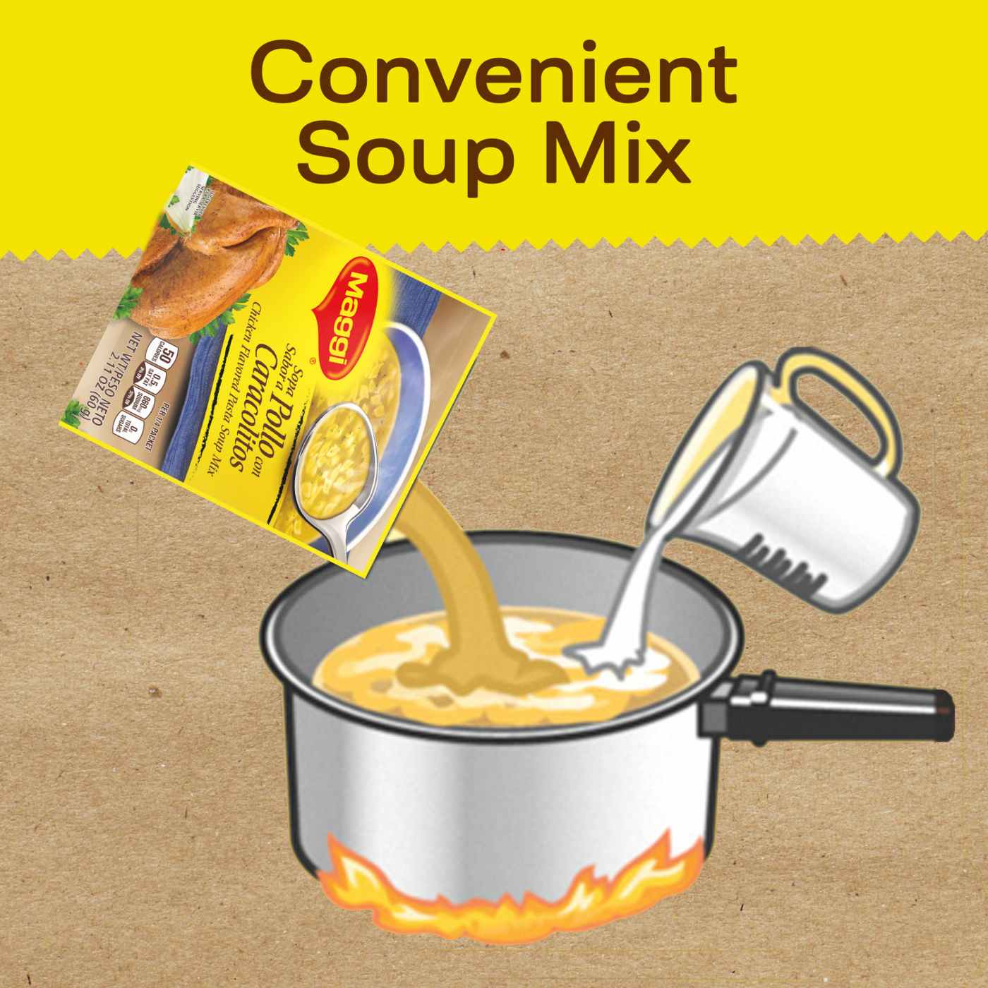 MAGGI Chicken Flavored Pasta Soup Mix; image 2 of 7