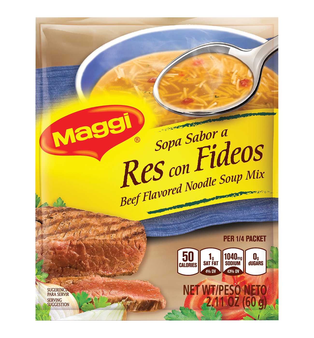 Maggi Beef Flavored Noodle Soup Mix; image 1 of 8
