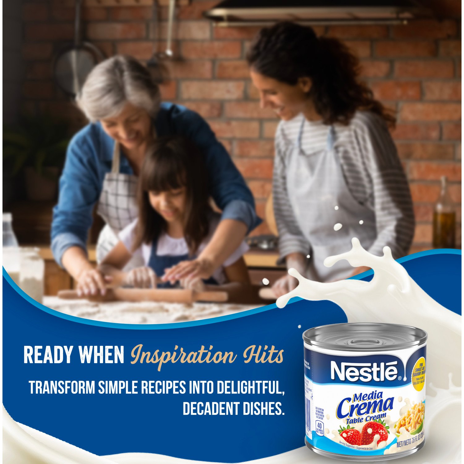 Nestle Media Crema Table Cream - Shop Evaporated Milk at H-E-B