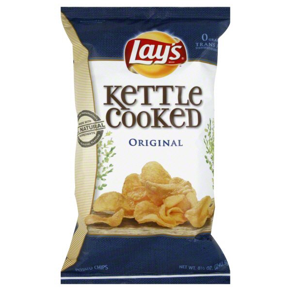 Lay's Kettle Cooked Original Potato Chips - Shop Chips at H-E-B