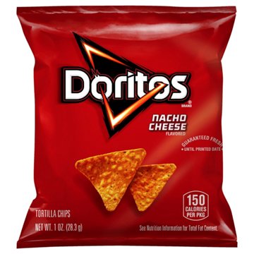 Doritos Nacho Cheese Tortilla Chips, 1 oz