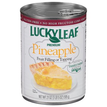 Lucky Leaf Premium Pineapple Pie Fruit Filling & Topping, 21 oz