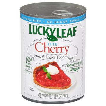 Lucky Leaf Lite Cherry Fruit Filling & Topping, 20 oz