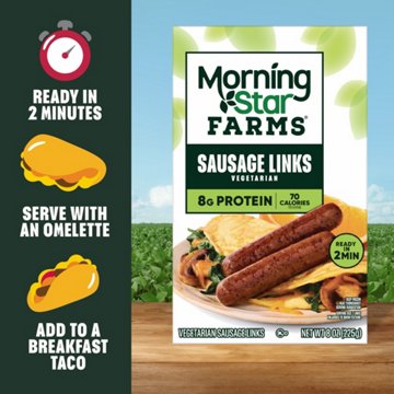 MorningStar Farms Veggie Breakfast Original Veggie Sausage Links, 8 oz