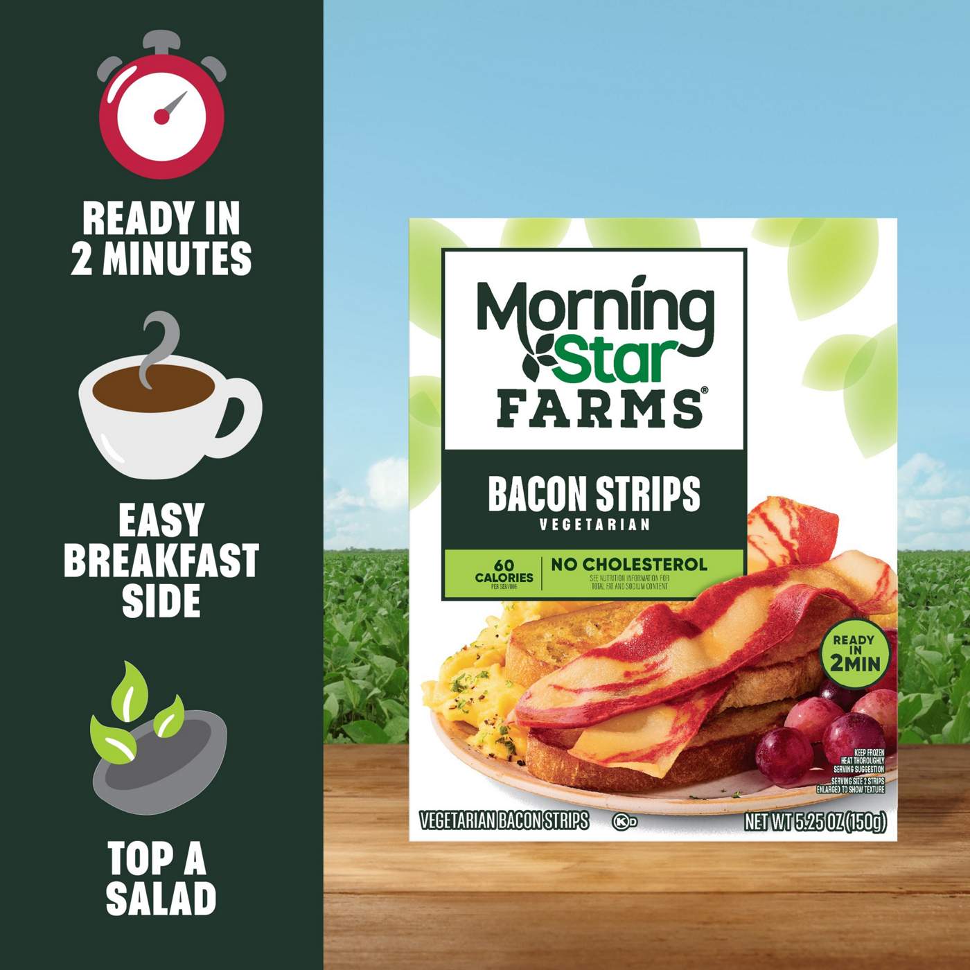 MorningStar Farms Veggie Breakfast Original Veggie Bacon Strips; image 2 of 6