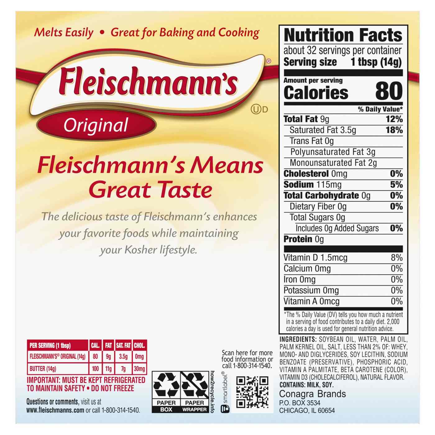 Fleischmann's Original Vegetable Oil Spread Sticks; image 4 of 4