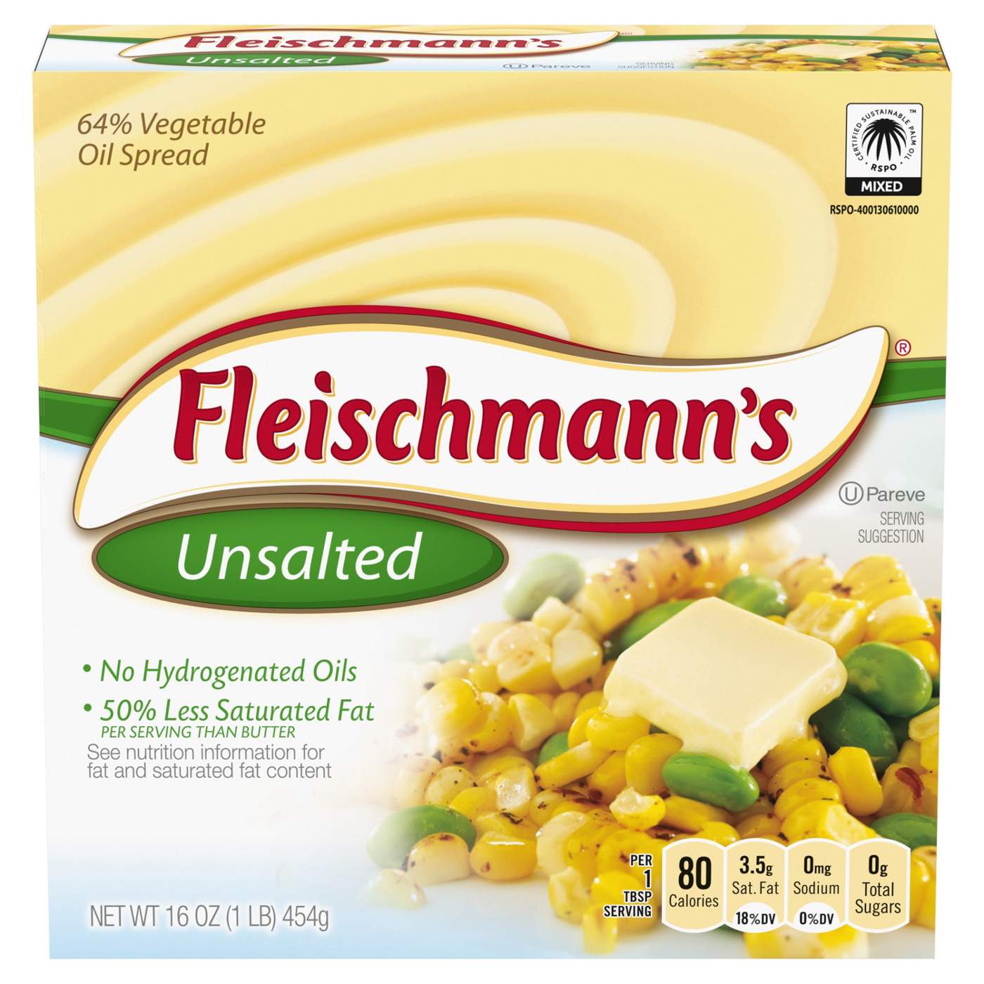 Fleischmann's Unsalted Vegetable Oil Spread Sticks; image 1 of 4