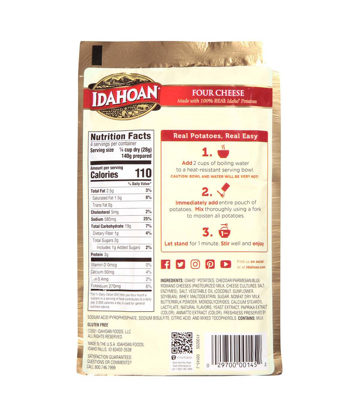 Idahoan Four Cheese Mashed Potatoes; image 2 of 4