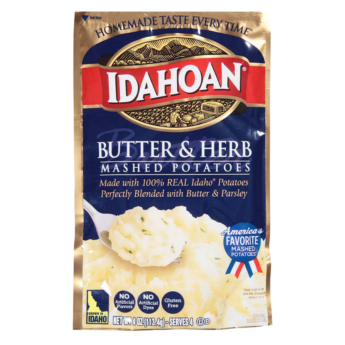 Idahoan Butter & Herb Mashed Family size, 8 oz (Pack of 8)