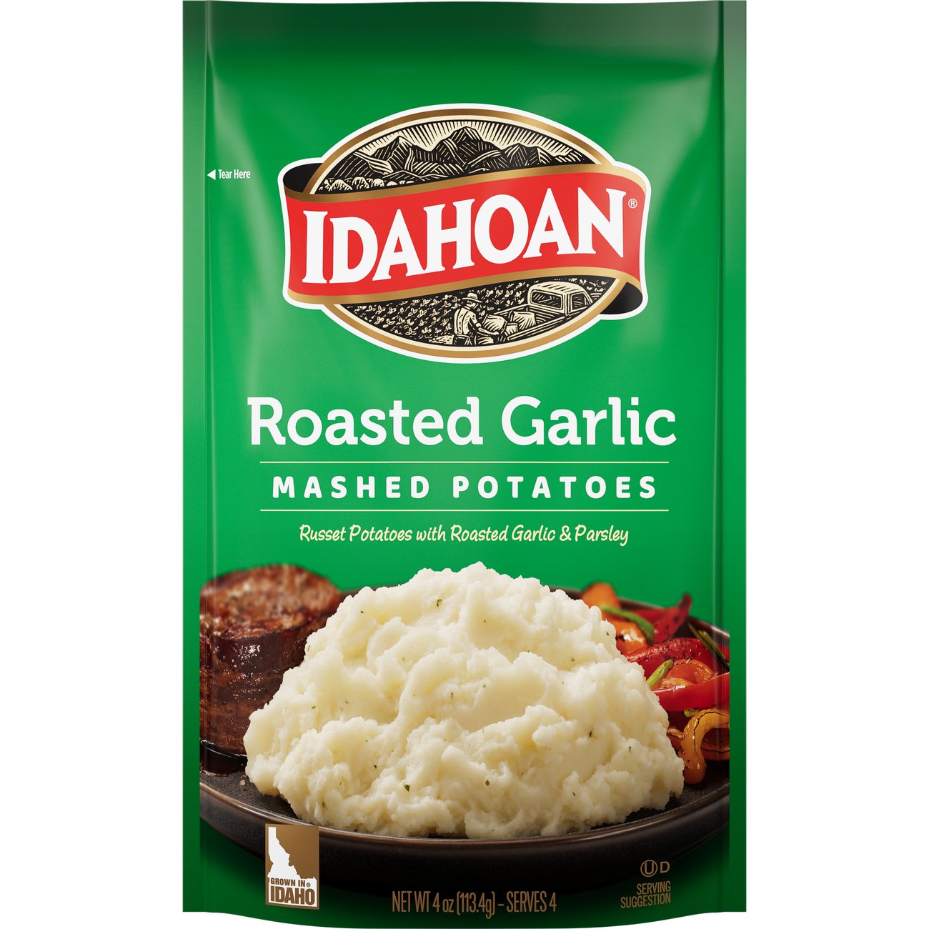 Idahoan Roasted Garlic Mashed Potatoes, 4 oz | Joe V's Smart Shop