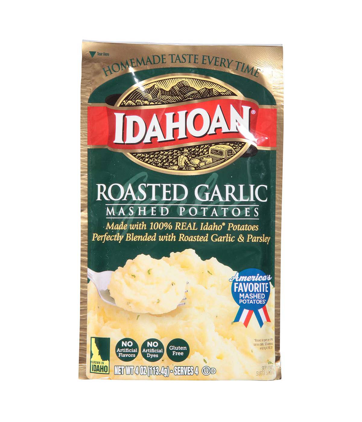 Idahoan Roasted Garlic Mashed Potatoes; image 1 of 2