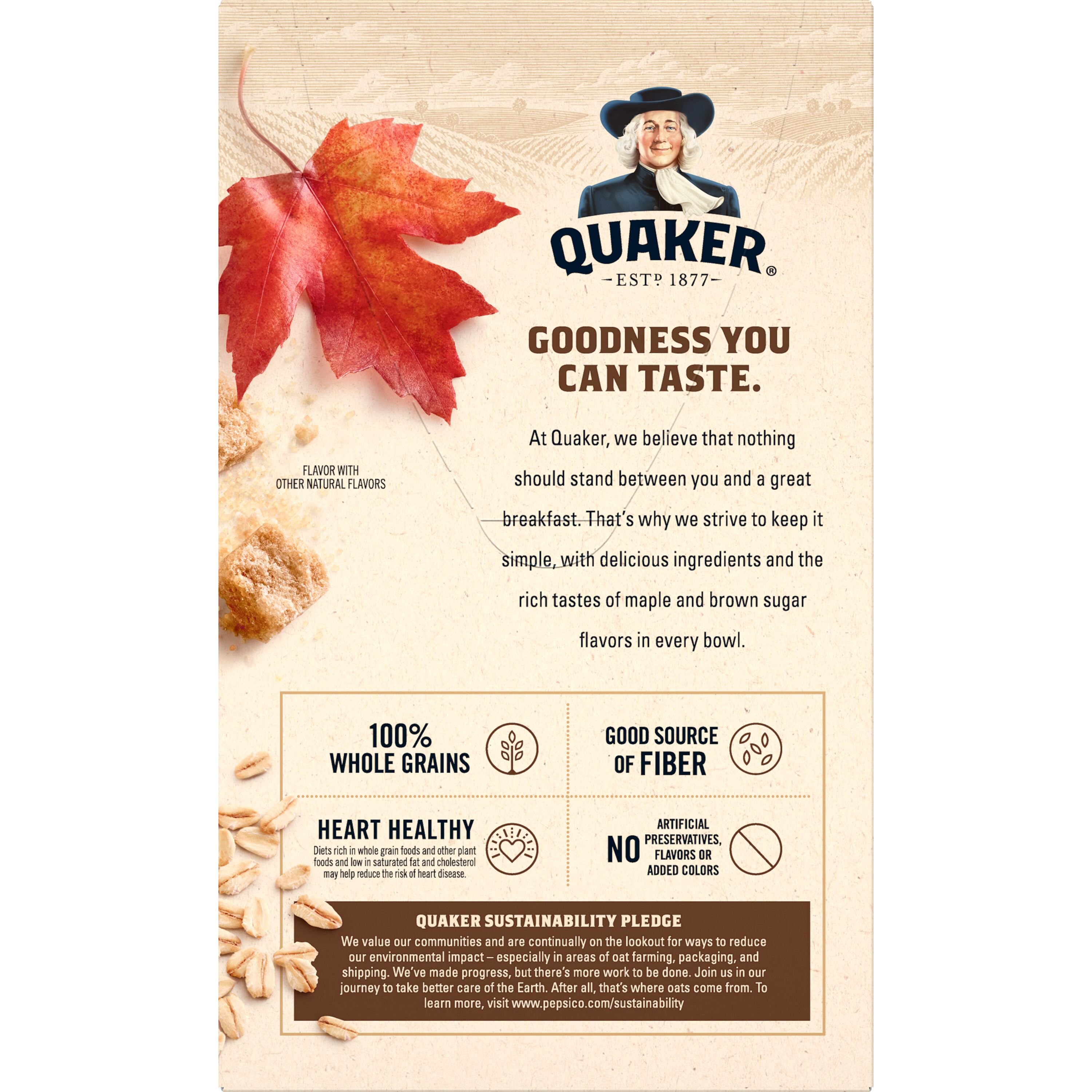 Quaker Instant Oatmeal Maple Brown