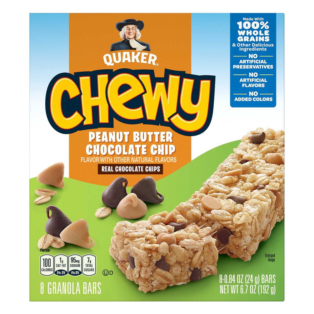 Quaker Chewy Peanut Butter Chocolate Chip Granola Bars Shop Granola