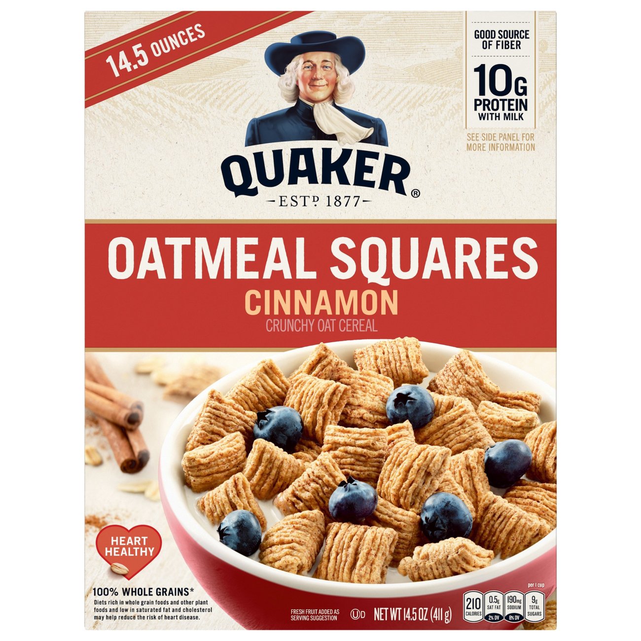 Quaker Cinnamon Oatmeal Squares Cereal Shop Cereal At H E B