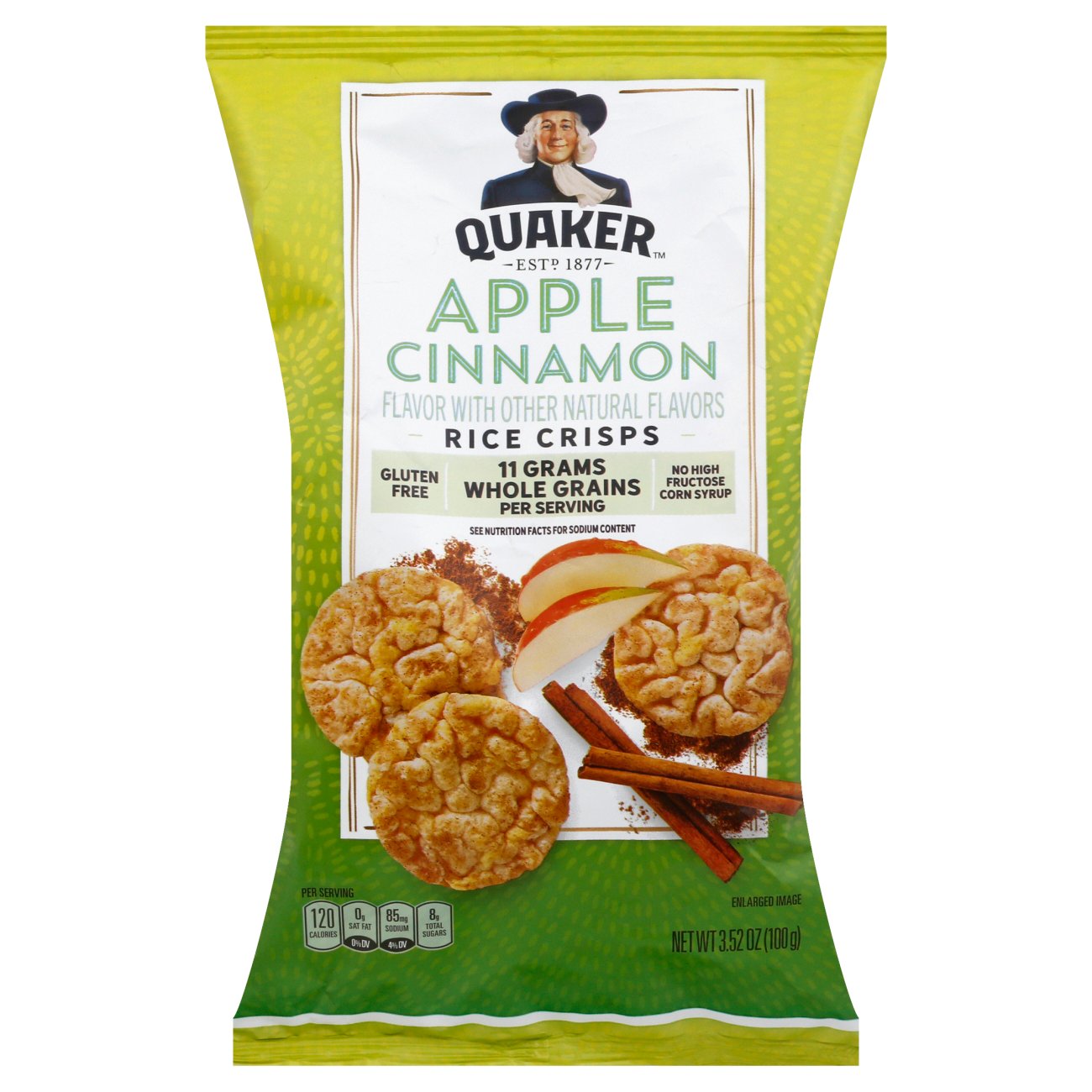 Quaker Popped Apple Cinnamon Rice Crisps Snack - Shop Rice Cakes at H-E-B