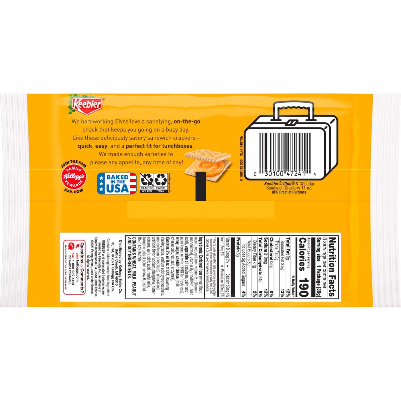 Keebler Club and Cheddar Sandwich Crackers; image 2 of 2