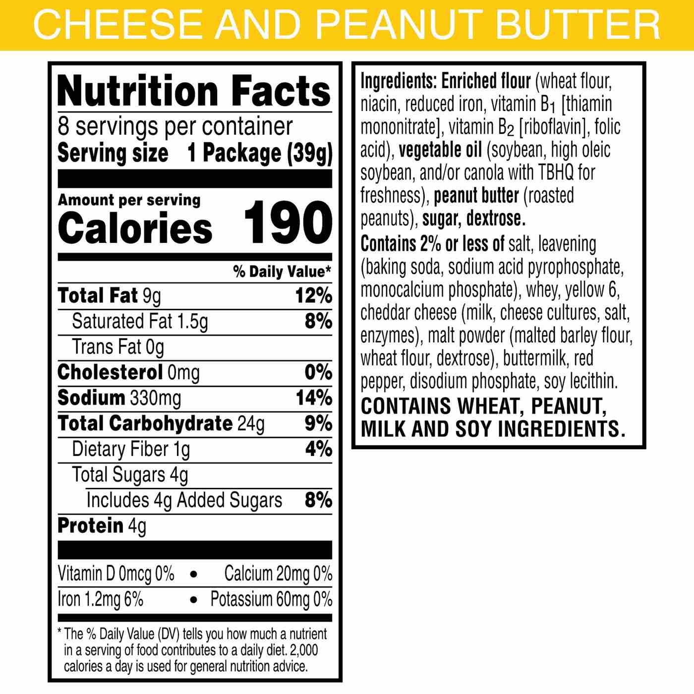 Keebler Cheese & Peanut Butter Sandwich Cracker Packs; image 2 of 5