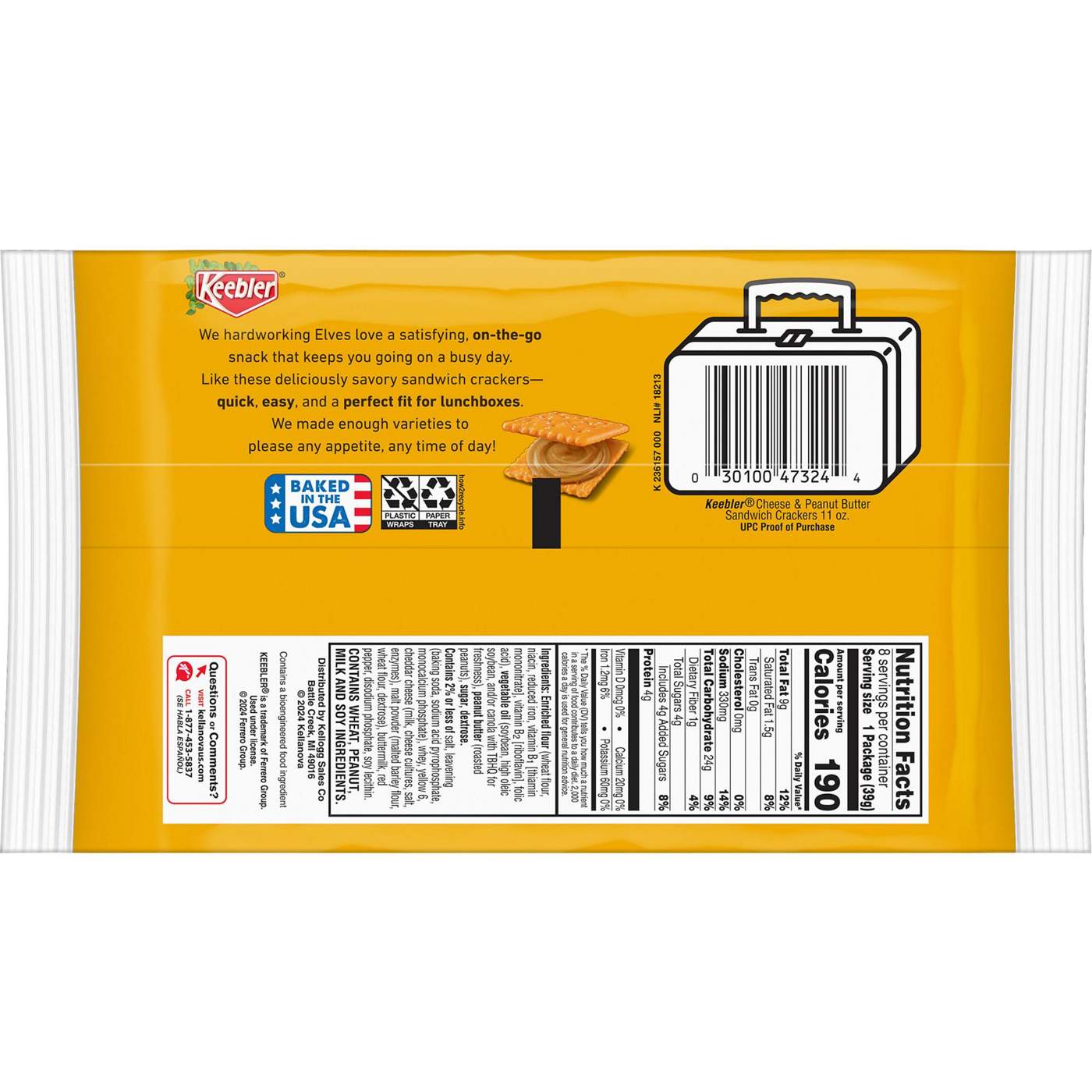 Keebler Cheese & Peanut Butter Sandwich Cracker Packs; image 3 of 5