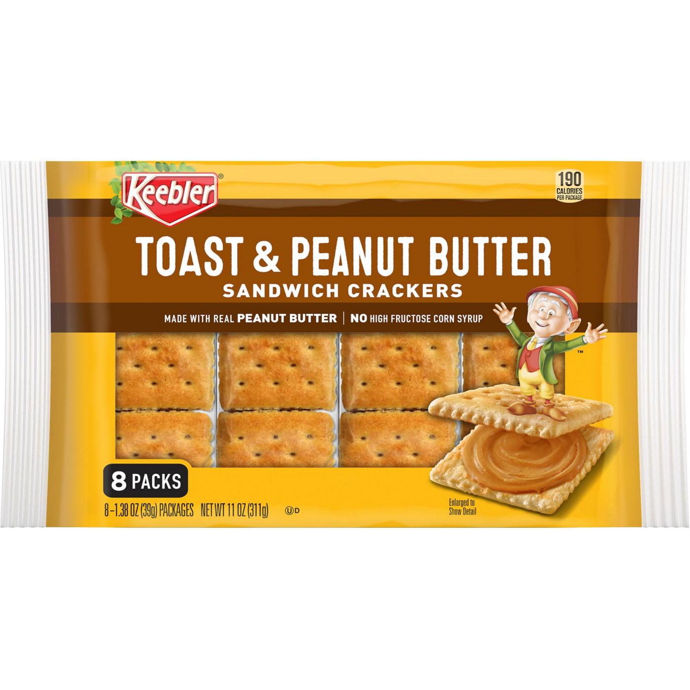 Keebler Toast and Peanut Butter Sandwich Crackers; image 1 of 4