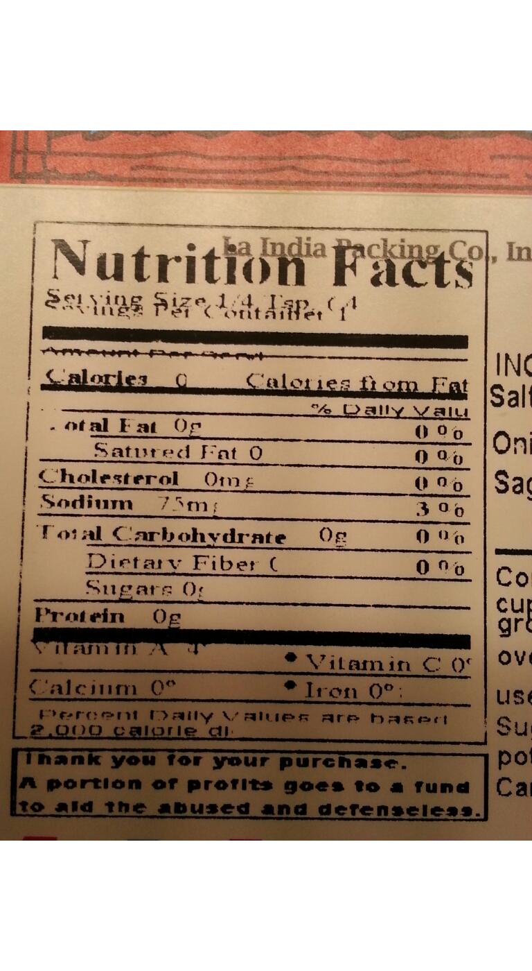 La India Original Blend Chorizo Spice; image 2 of 2