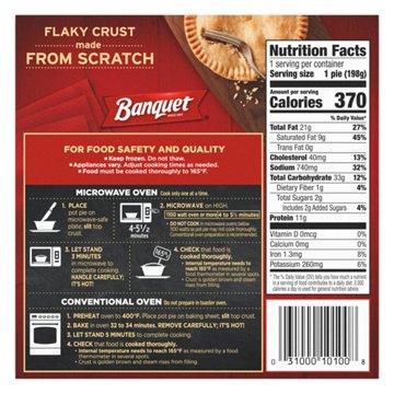 Banquet Chicken & Broccoli Pot Pie Frozen Meal