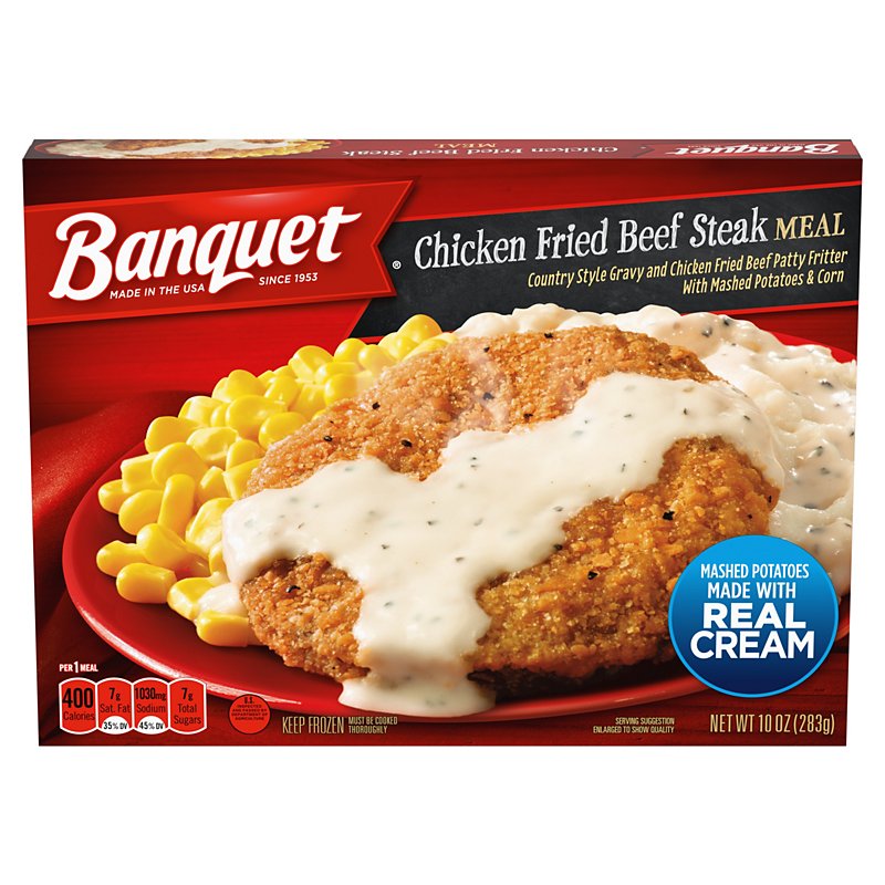 Banquet Country Fried Beef Patty Meal - Shop Meals & Sides at H-E-B