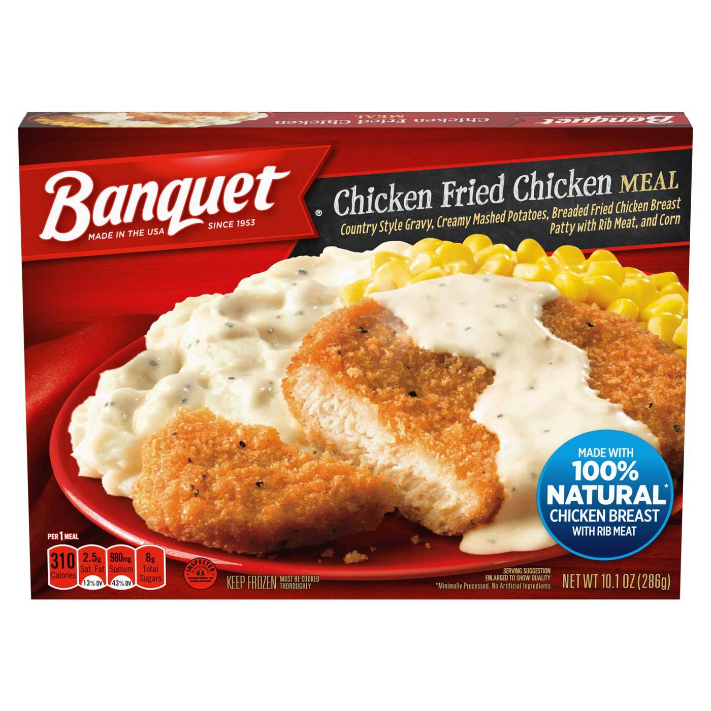 Banquet Chicken Fried Chicken Frozen Meal; image 1 of 3