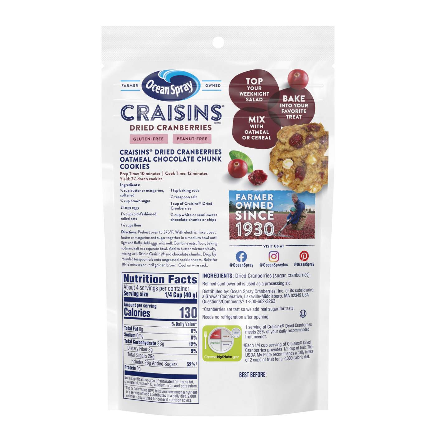 Ocean Spray Craisins Original Dried Cranberries; image 6 of 7