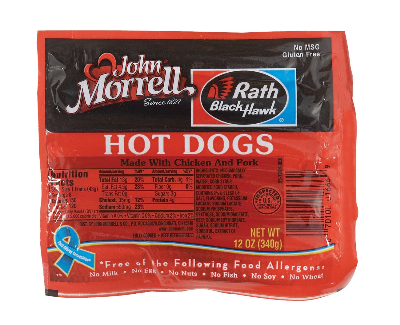 John Morrell Chicken & Pork Hot Dogs Shop Hot Dogs at HEB