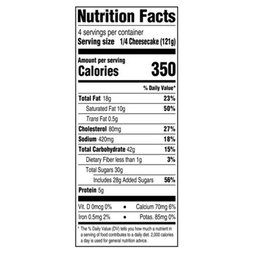 Sara Lee Classic Cheesecake, 17 oz