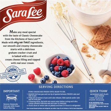 Sara Lee Classic Cheesecake, 17 oz