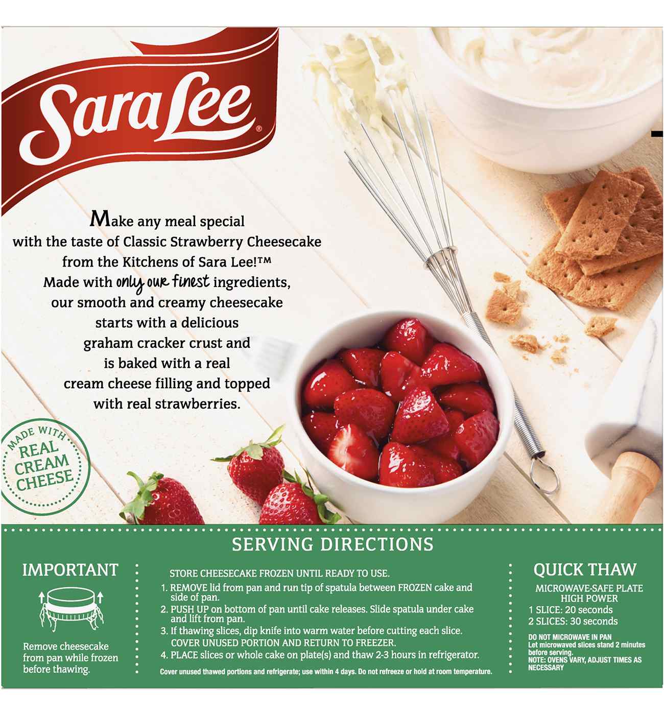 Sara Lee Classic Strawberry Cheesecake; image 2 of 4