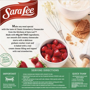 Sara Lee Classic Strawberry Cheesecake, 19 oz