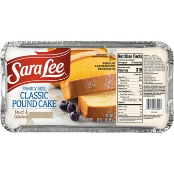 Sara Lee Classic Pound Cake - Family Size, 16 oz