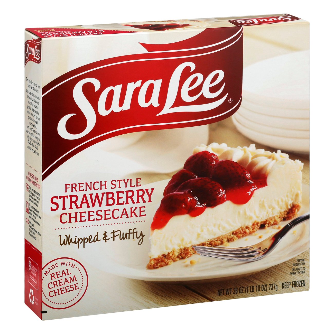 Sara Lee Whipped & Fluffy French Strawberry Cheesecake Shop Desserts