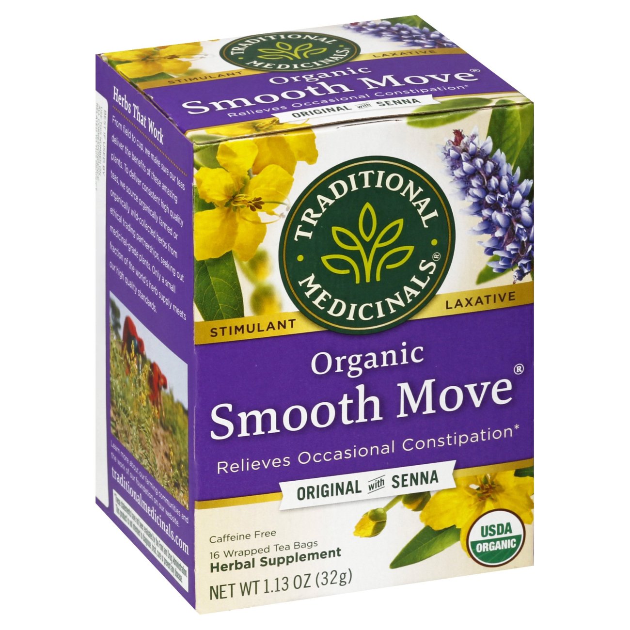 Traditional Medicinals Organic Smooth Move Caffeine Free Laxative Tea