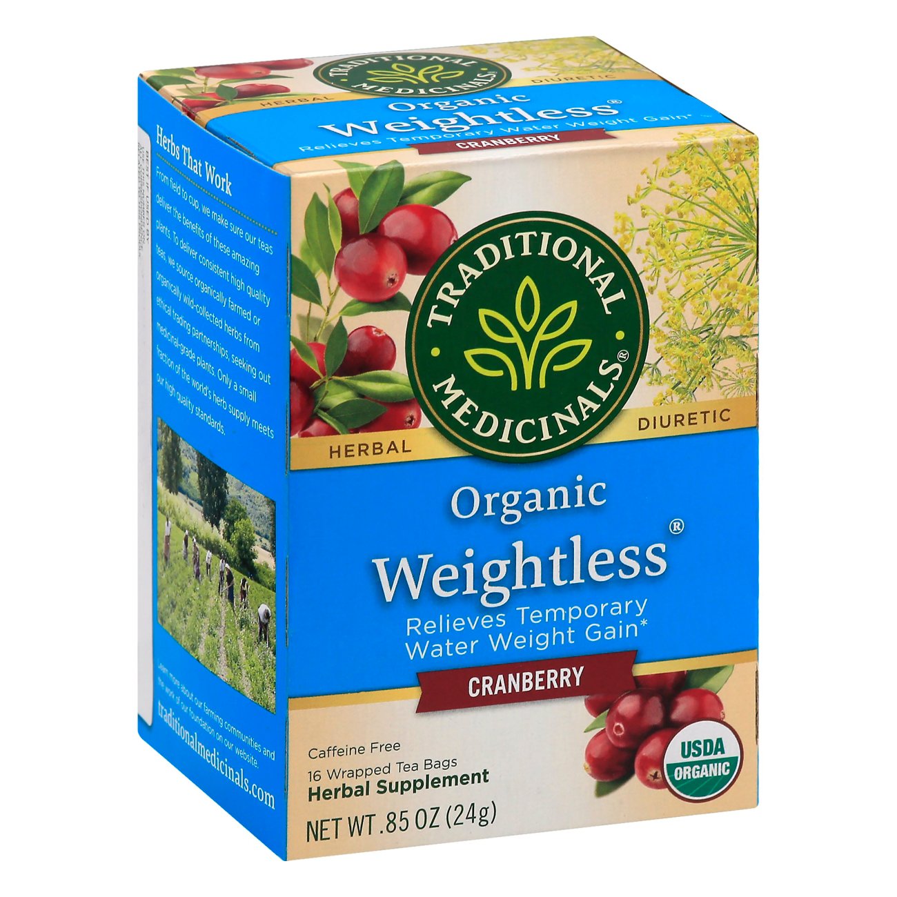 Traditional Medicinals Weightless Cranberry Caffeine Free Herbal Tea Shop Tea at HEB