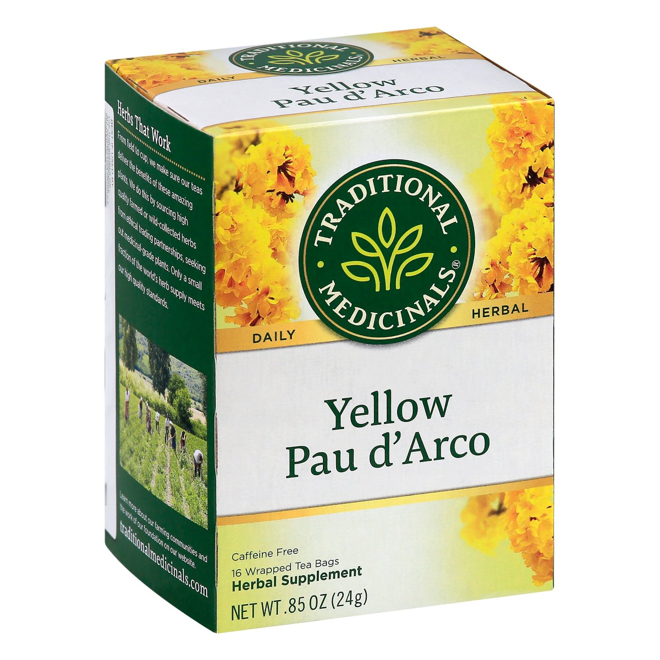 Traditional Medicinals Yellow Pau d'Arco Caffeine Free Herbal Tea ...