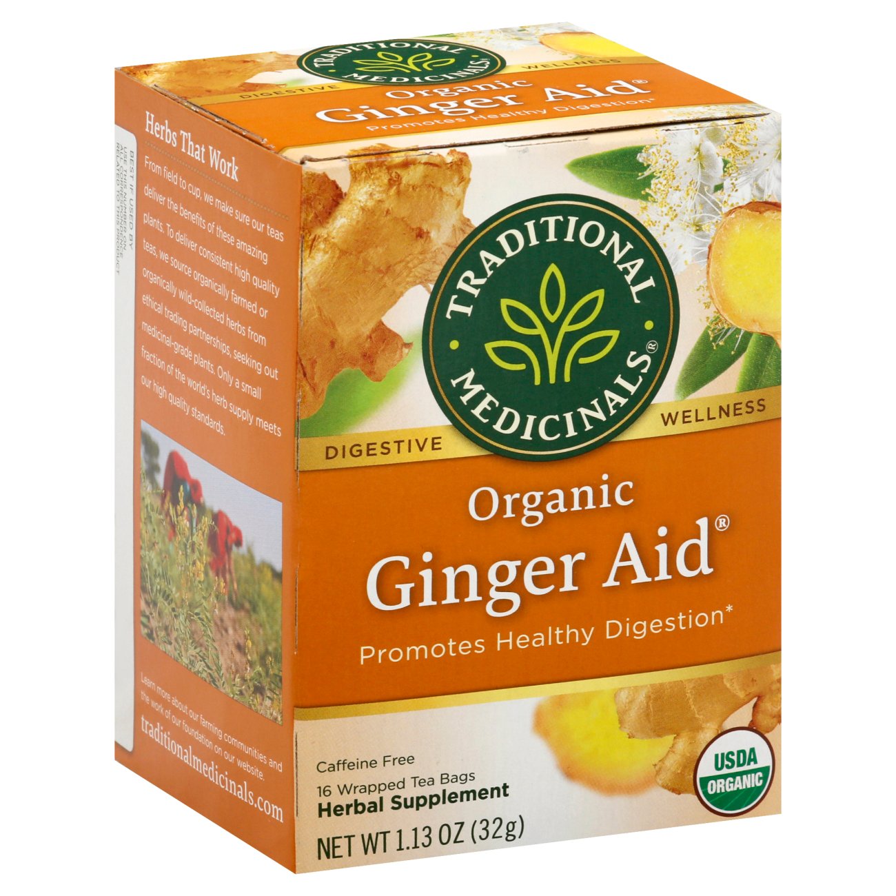 Traditional Medicinals Organic Ginger Aid Herbal Tea Shop Tea at HEB