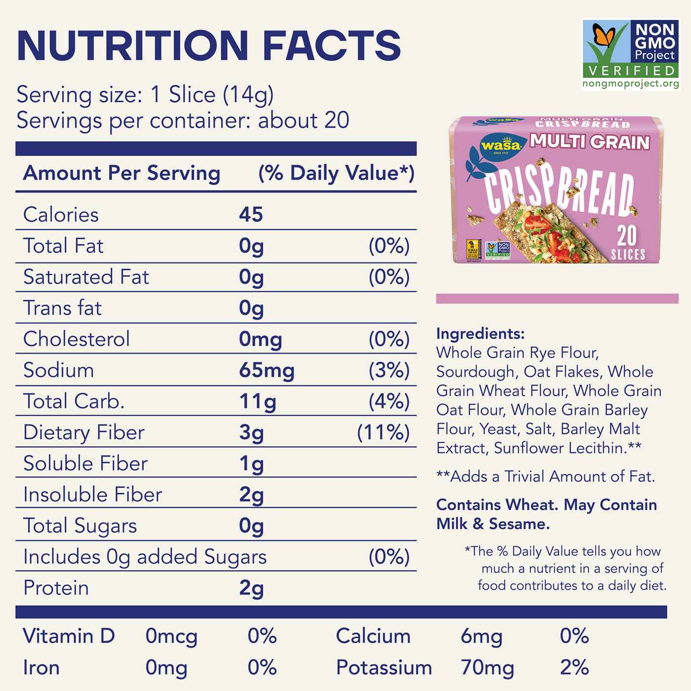 Wasa Multi Grain Swedish Style Crispbread Crackers Shop Crackers