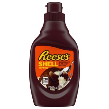 Reese's Chocolate & Peanut Butter Shell Topping, 7.25 oz