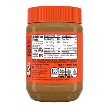 Reese's Creamy Peanut Butter, 18 oz