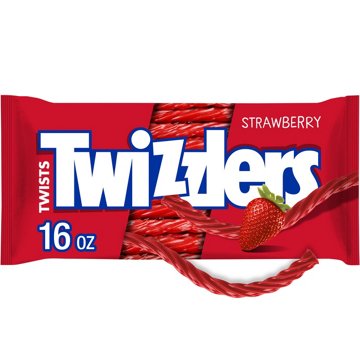 Twizzlers Twists Strawberry Flavored Chewy Candy, 16 oz