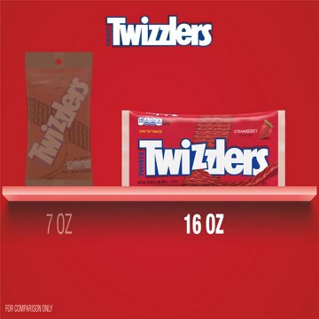 Twizzlers Twists Strawberry Flavored Chewy Candy, 16 oz