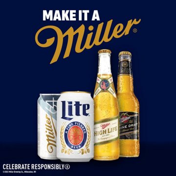 Miller Lite Beer 6 pk Cans, 16 oz