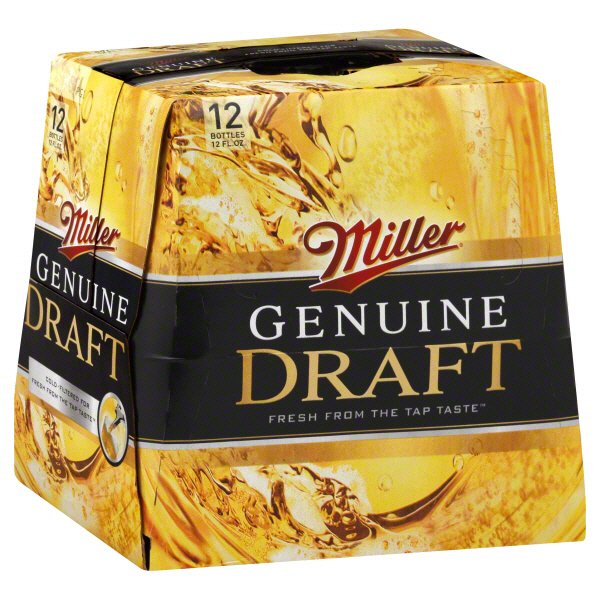 Miller Genuine Draft Lager Beer 12 pk Bottles - Shop Beer at H-E-B