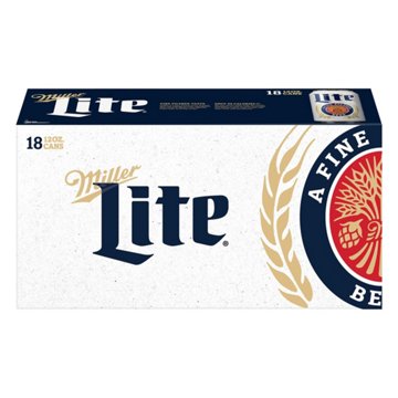 Miller Lite Beer 18 pk Cans, 12 oz