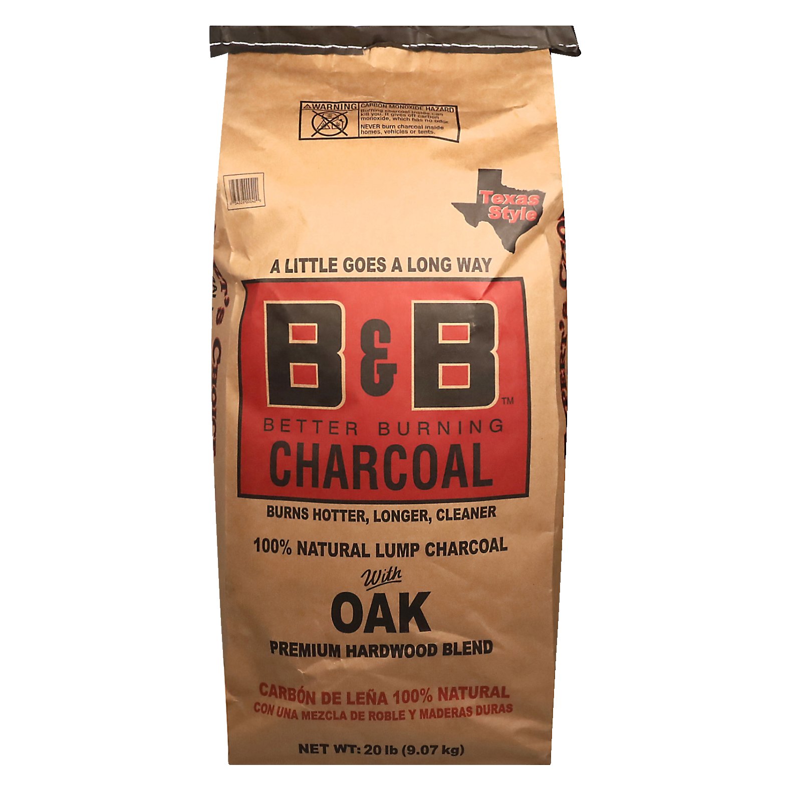 B & B Texas Style Oak Lump Charcoal Shop Charcoal, Wood & Fuel at HEB