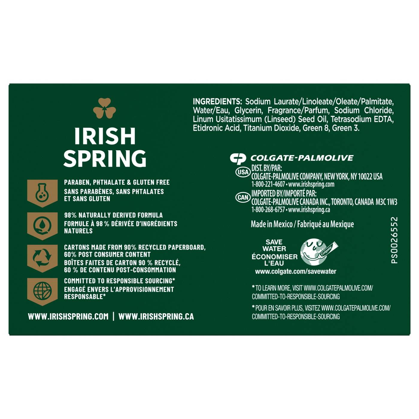 Irish Spring Original Clean Deodorant Bar Soap for Men; image 5 of 9
